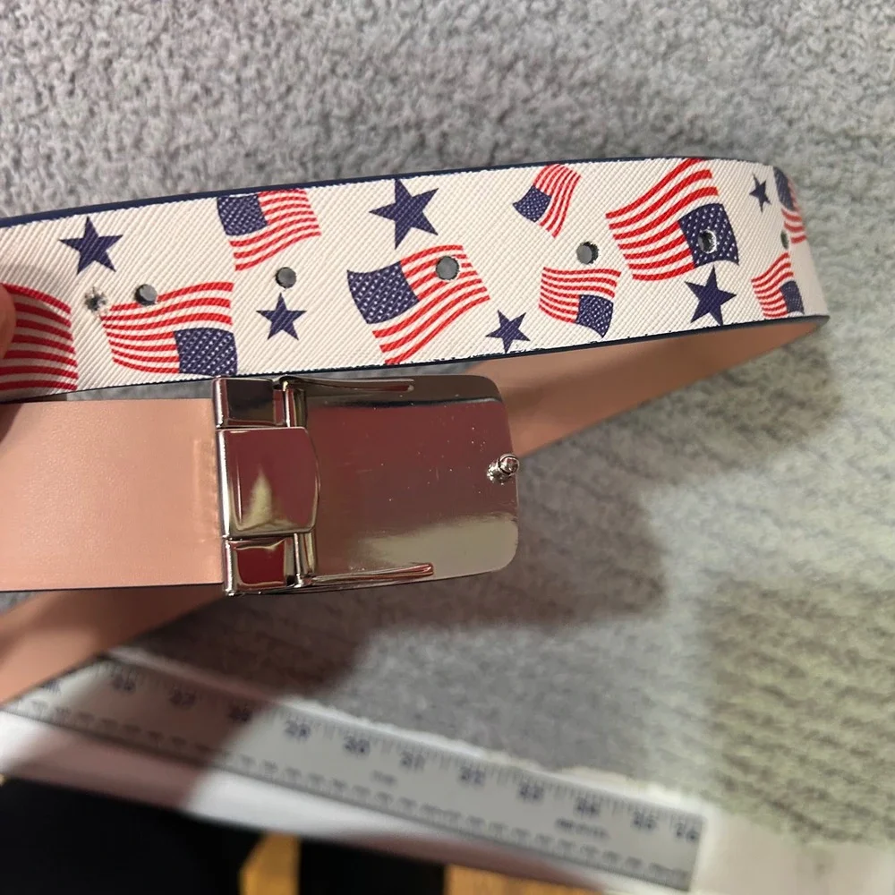 GolfKnickers‎ Golf Belt 4th Of July USA Flag OS White Patriotic Americana Preppy